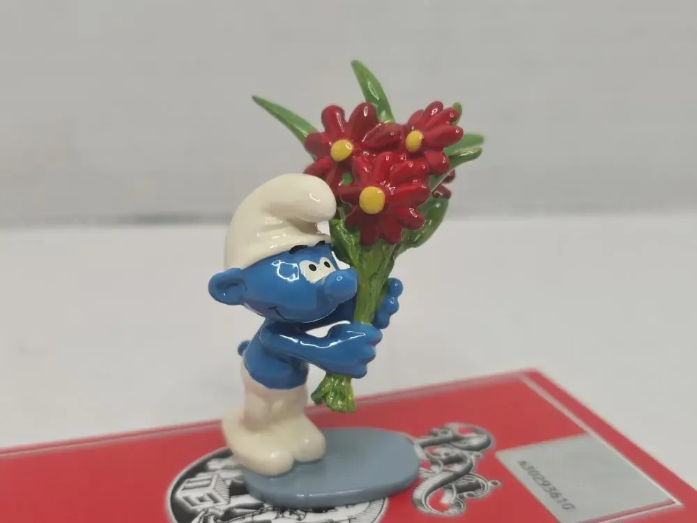 Pixi Mini, Lover Smurf holding a bouquetin Box with numbered COA from France